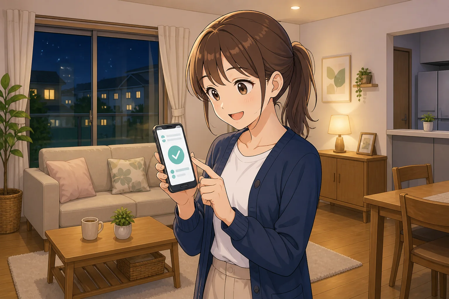 予約できて安心した様子の漫画